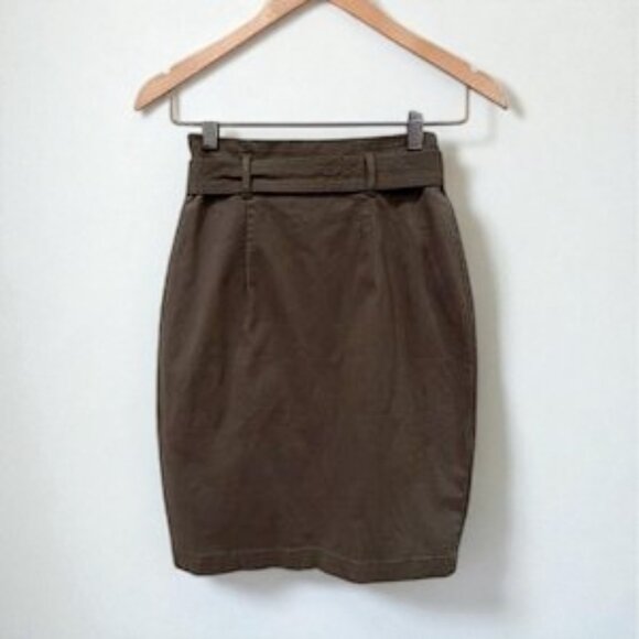NWT The Fifth Label The Quest Cotton High Waist Skirt Deep Khaki Green - Picture 3 of 7